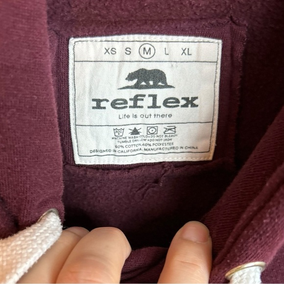 Women pullover hoodie Reflex Burgundy Medium - Picture 6 of 8